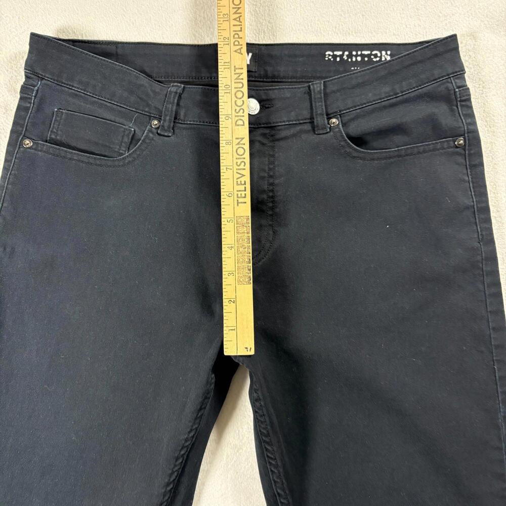 DKNY Stanton Mens 34x30 Straight Leg Black Stretch Denim Jeans Cotton Blend - Picture 7 of 9